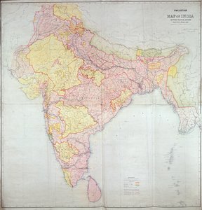 Map of India, 1865